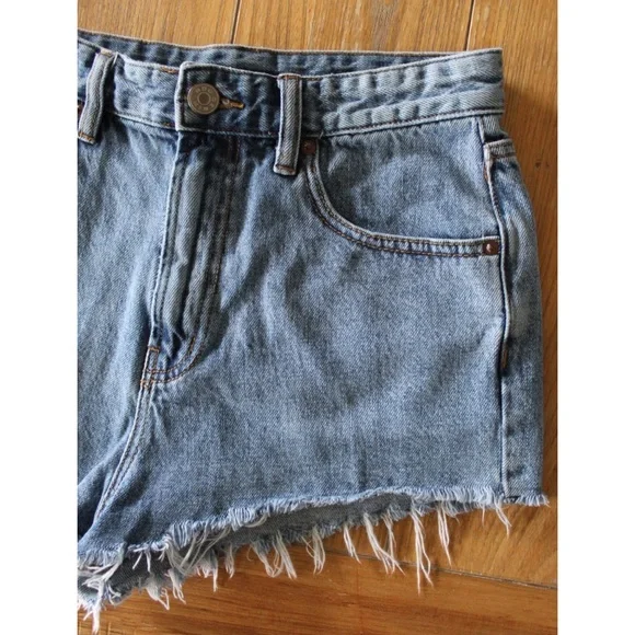 BDG Urban Outfitters Frayed Hem Cheeky Super High Rise Jean Shorts 27 4 - Picture 3 of 9